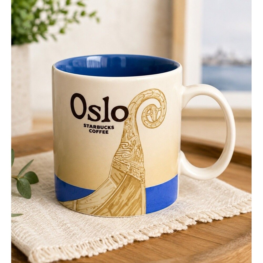 Starbucks Oslo Norway Viking Longship Global Icon Collector Series Mug 16oz 2013